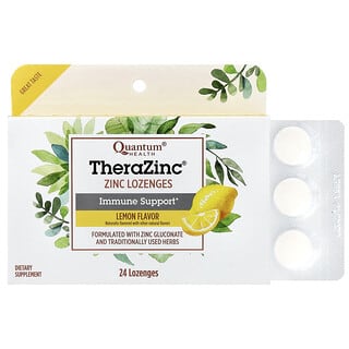 Quantum Health, TheraZinc®, Pastillas de zinc, Limón, 24 pastillas