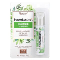 Quantum Health, Super Lysine+, ColdStick, Lip Sunscreen, SPF 21, 0.17 oz (5 g)