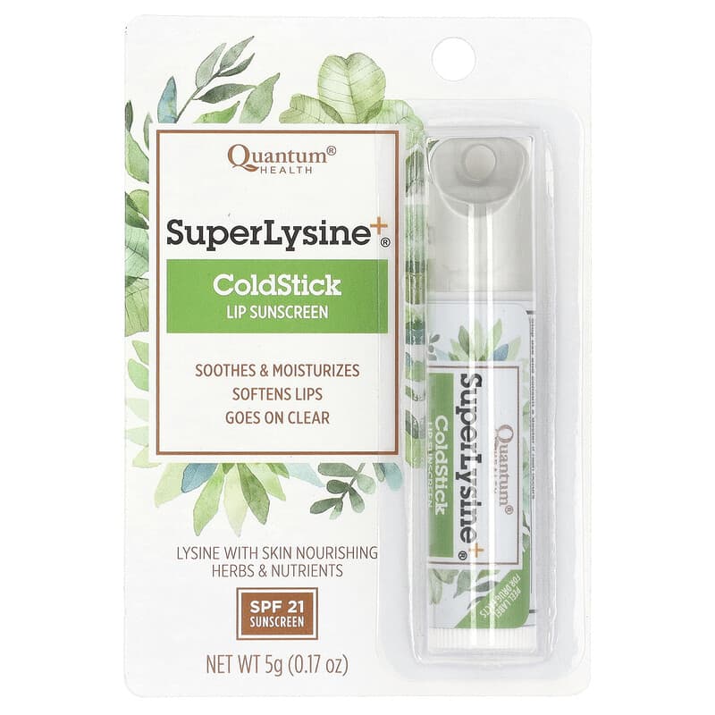 Super Lysine+®, ColdStick, Lip Sunscreen, SPF 21, 0.17 oz (5 g)