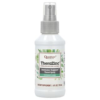 Quantum Health, TheraZinc®, Spray de refuerzo inmunitario para la garganta, Menta, 7,4 mg, 118 ml (4 oz. líq.)