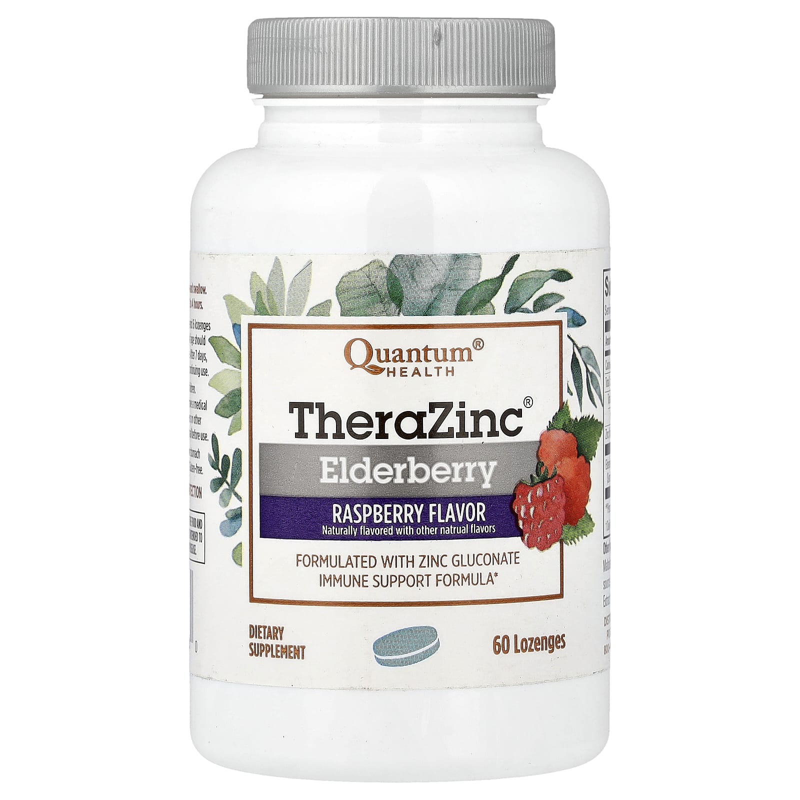 TheraZinc®, Elderberry, Raspberry, 60 Lozenges