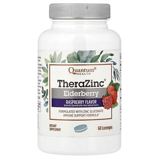 Quantum Health, TheraZinc®, бузина и малина, 60 пастилок