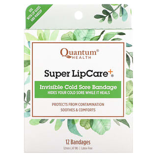 Quantum Health, Super LipCare+, Invisible Cold Sore Badges, 12 Bandages