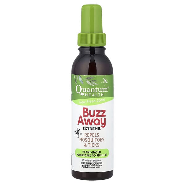 Quantum Health, Buzz Away Extreme®, 모기 및 진드기 방지, 산뜻한 맛, 118ml(4fl oz)
