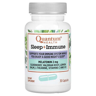 Quantum Health, Mélatonine, Sommeil + Système immunitaire, 30 capsules