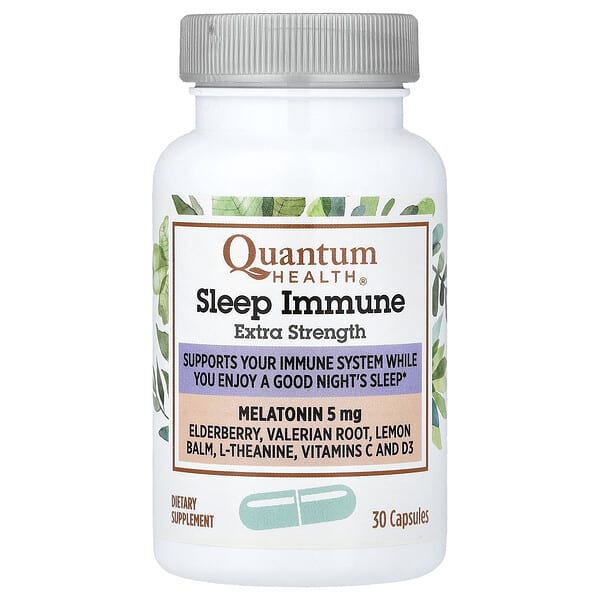 Quantum Health, 슬립 이뮨, 멜라토닌, 캡슐 30정