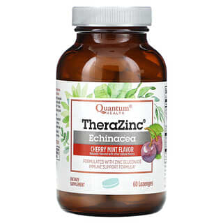 Quantum Health, TheraZinc, echinacea, ciliegia e menta, 60 pastiglie