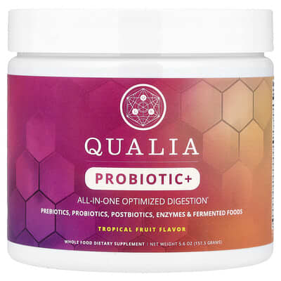 Qualia, Probiotic+, Tropical Fruit Flavor, 5.6 oz (157.5 g)