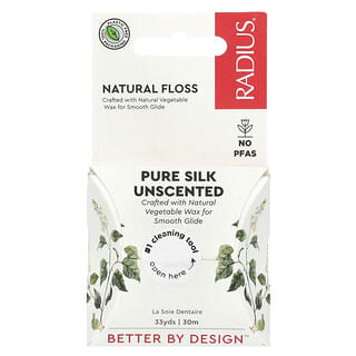 RADIUS, Natural Floss, Pure Silk, Unscented, 33 yds (30 m)