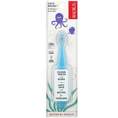 RADIUS, Totz Toothbrush, 18 + Months, Extra Soft, Light Blue Sparkle, 1 Toothbrush
