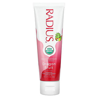 RADIUS, 赤藓糖醇有机牙膏，6 个月及以上，火龙果味，3 盎司（85 克）