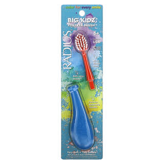 RADIUS, Big Kidz Forever Brush, 6+, Very Soft, 1 Toothbrush Handle + 1 Replacement Brush Head
