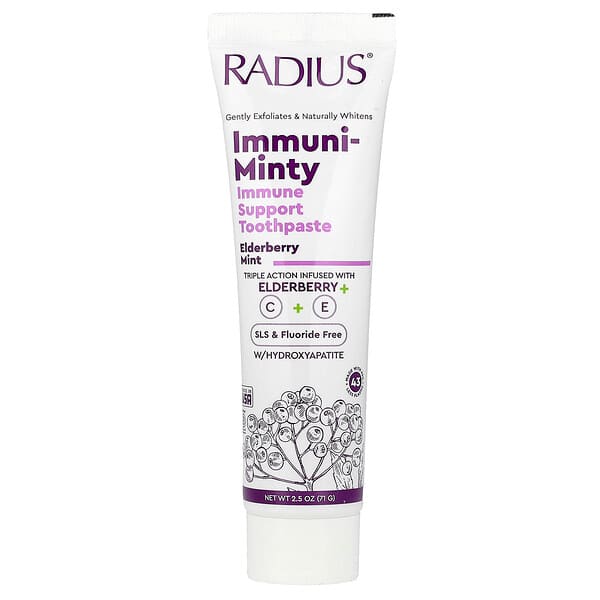 راديوس‏, Immuni-Minty ، معجون أسنان لدعم المناعة ، الخمان والنعناع ، 2.5 أونصة (71 جم)