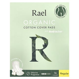 Rael, Organic Cotton Cover Pads, Regular, 16 Count