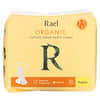 Rael, Inc., Protège-slips en coton biologique, standard, 20 unités