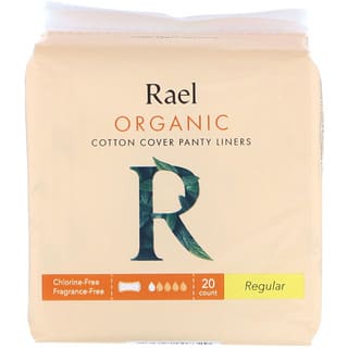 Rael, Protectores íntimos de algodón orgánico, normales, 20 unidades