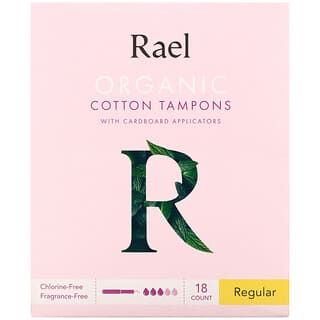 Rael, 導管式有機棉衛生棉條，普通流量，18 支