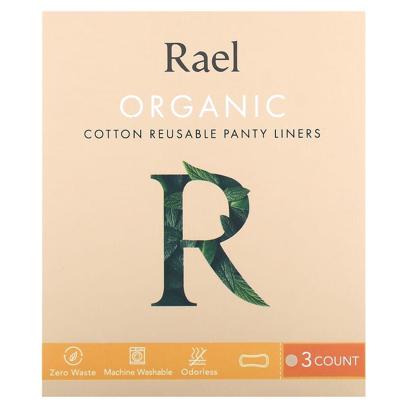 Organic Cotton Reusable Panty Liners, 3 Count