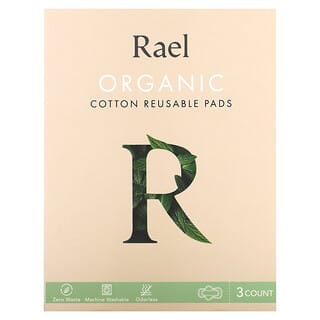 Rael, Organic Cotton Reusable Pads, 3 Count