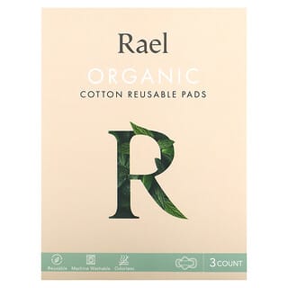 Rael, 有机棉可循环使用护垫，3 片