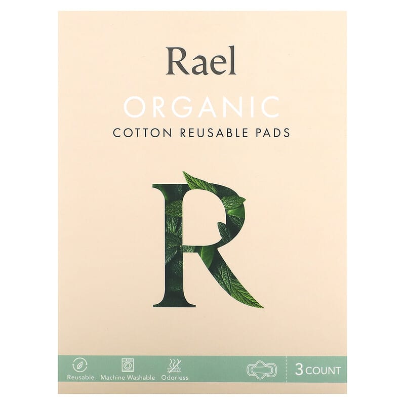 Organic Cotton Reusable Pads, 3 Count