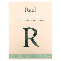 Rael, Serviettes réutilisables en coton biologique, 3 pièces