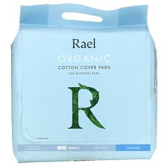 Rael, Inc., オーガニックコットンカバーパッド、尿もれに、中サイズ、30個