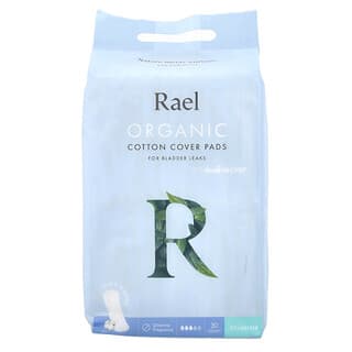 Rael, Organic Cotton Cover Pads, For Bladder Leaks, Moderate, 30 Count