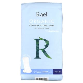 Rael, Organic Cotton Cover Pads with Leaklocker, Thin and Discreet, Ultimate, 20 Count