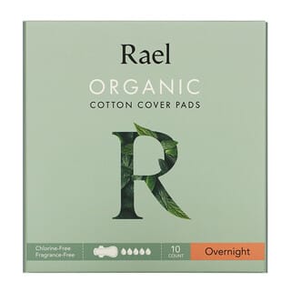 Rael, 有機棉護墊，夜間，10 片