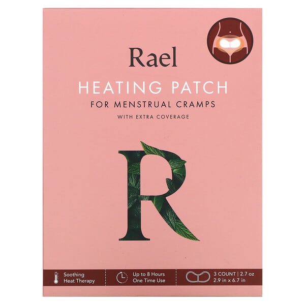 Rael, Inc., Heating Patch for Menstrual Cramps, Wärmepflaster gegen Menstruationsbeschwerden, 3 Stück
