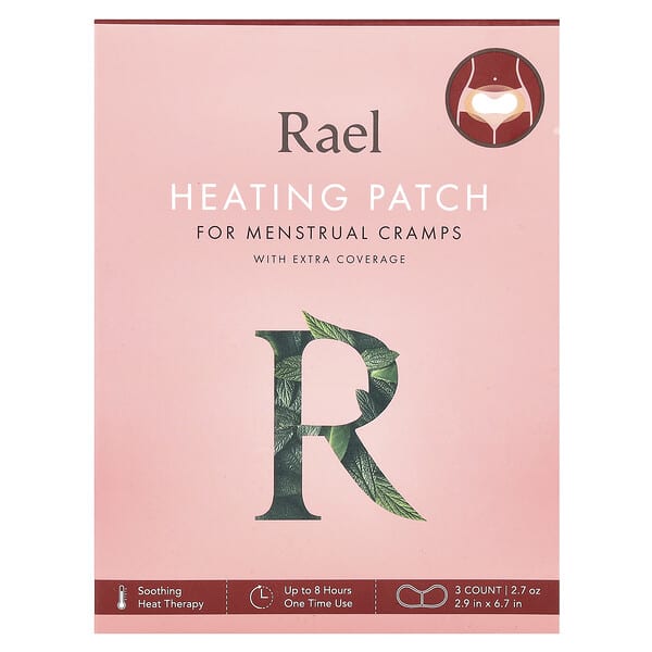 Rael, Parche de calor para calambres menstruales, 3 unidades