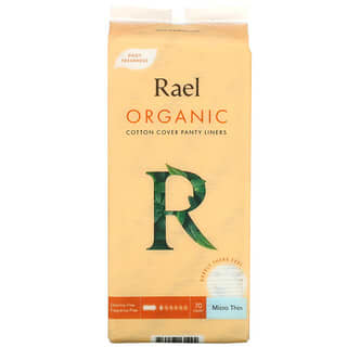 Rael, Protectores de ropa interior de algodón orgánico, Microdelgados, 70 unidades
