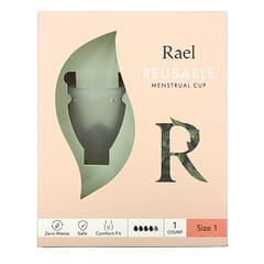 Rael, Inc., Copo Menstrual Reutilizável, Tamanho 1, 1 Contagem
