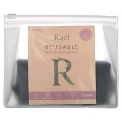Rael, Inc., 繰り返し使える生理用ショーツ、ビキニ、Sサイズ、ブラック、1枚