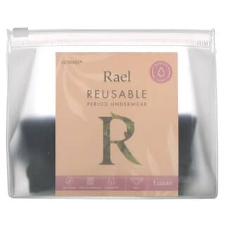 Rael, Inc., 繰り返し使える生理用ショーツ、ビキニ、Mサイズ、ブラック、1枚
