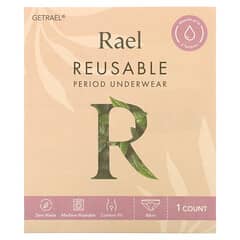 Rael, Inc., Reusable Period Underwear, Bikini, Large, Black, 1 Count (Discontinued Item) 