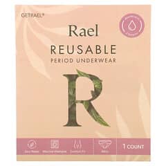 Rael, Inc., Sous-vêtements menstruels réutilisables, bikini, extra large, noir, 1 pièce