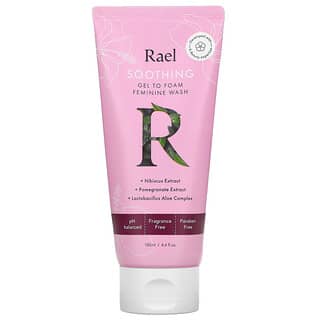 Rael, Solución de higiene íntima femenina, Espuma en gel de efecto calmante, Sin fragancia, 130 ml (4,4 oz. líq.)
