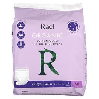 Rael, Organic Cotton Cover Period Underwear, S/M, 5 Count