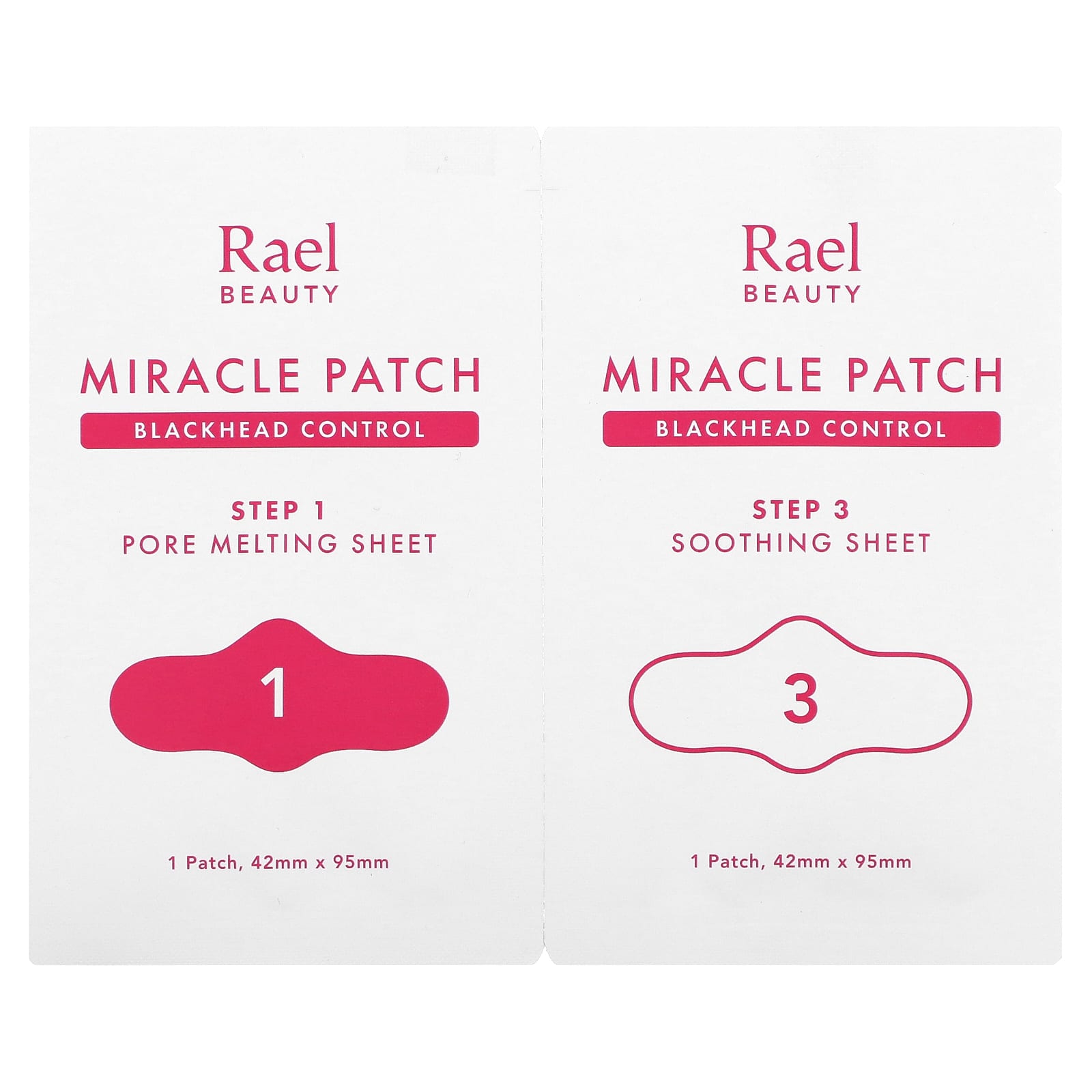 Rael Beauty Miracle Patch Blackhead Control 3 Step Pore Melting Pack 1 Kit 