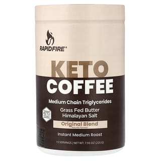 RAPIDFIRE, Café cetogénico, Mezcla original, Instantáneo, Tostado medio`` 225 g (7,93 oz)