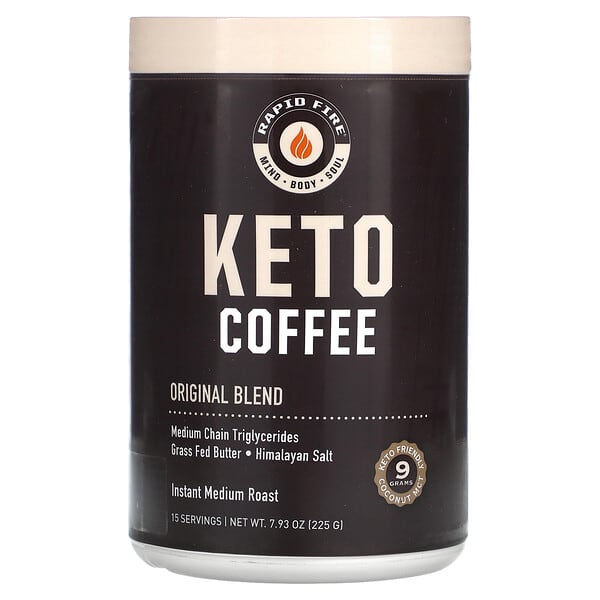 RAPIDFIRE, Keto Coffee, Original Blend, Instant, Medium Roast, 7.93 oz (225 g)