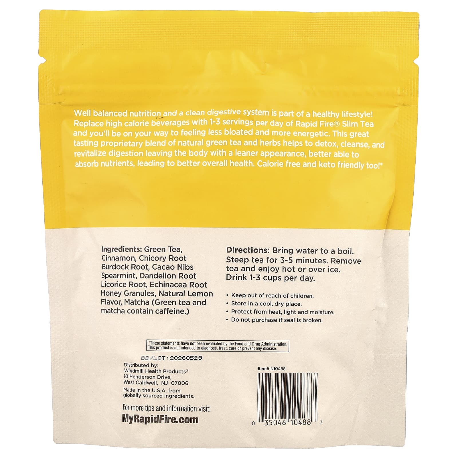 RAPIDFIRE, 輕體茶，14 天草本清體茶，抹茶、真正的檸檬味，14 個茶包