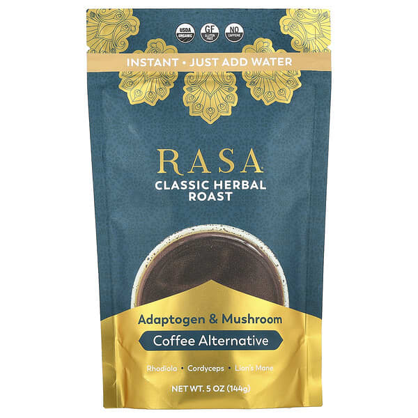 Rasa, 아답토젠 및 버섯 커피, 인스턴트, 클래식 허브 로스트, 144g(5oz)