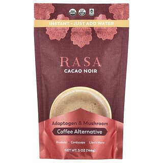 Rasa, Alternativa al café adaptógeno y a base de hongos, Instantáneo, Cacao negro, 144 g (5 oz)