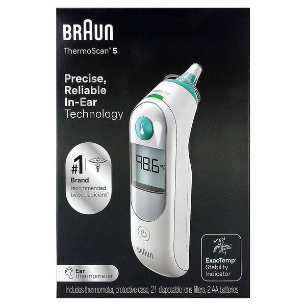 Braun, ThermoScan 5, Ear Thermometer , 25 Piece Kit