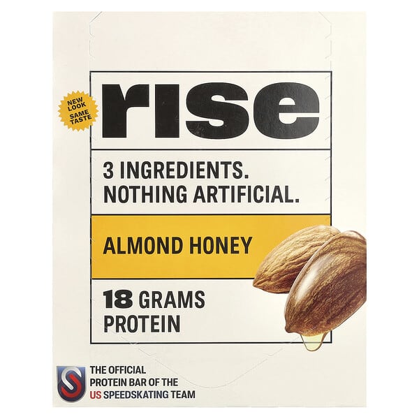 Protein Bar, Almond Honey, 12 Bars, 2.1 oz (60 g) Each