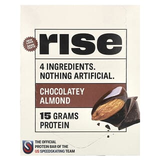 Rise Bar, La barre protéinée la plus simple, Chocolaté aux amandes, 12 barres, 60 g chacune