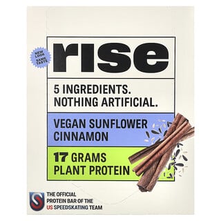 Rise Bar, The Simplest Protein Bar（シンプルプロテインバー）、ヴィーガンヒマワリシナモン、12本、各60g（2.1オンス）